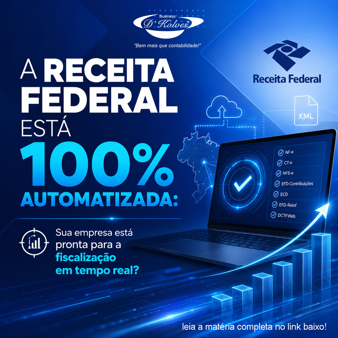 Imagem de Clientes A RECEITA FEDERAL ESTÁ 100% AUTOMATIZADA: Sua empresa está pronta para a fiscalização em tempo real?